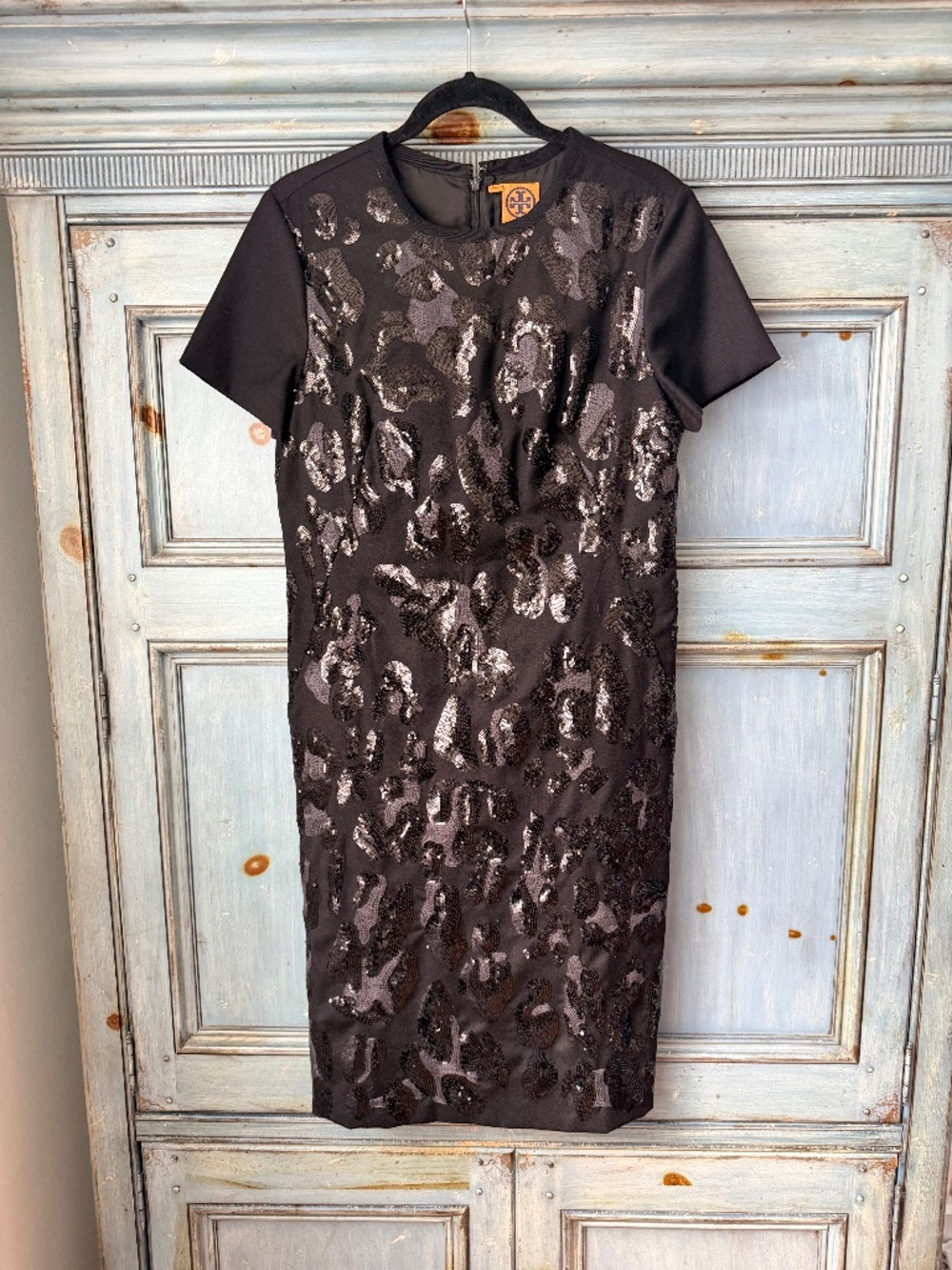 Tory Burch Black W0ol Sequin Cocktail Dress Size 12